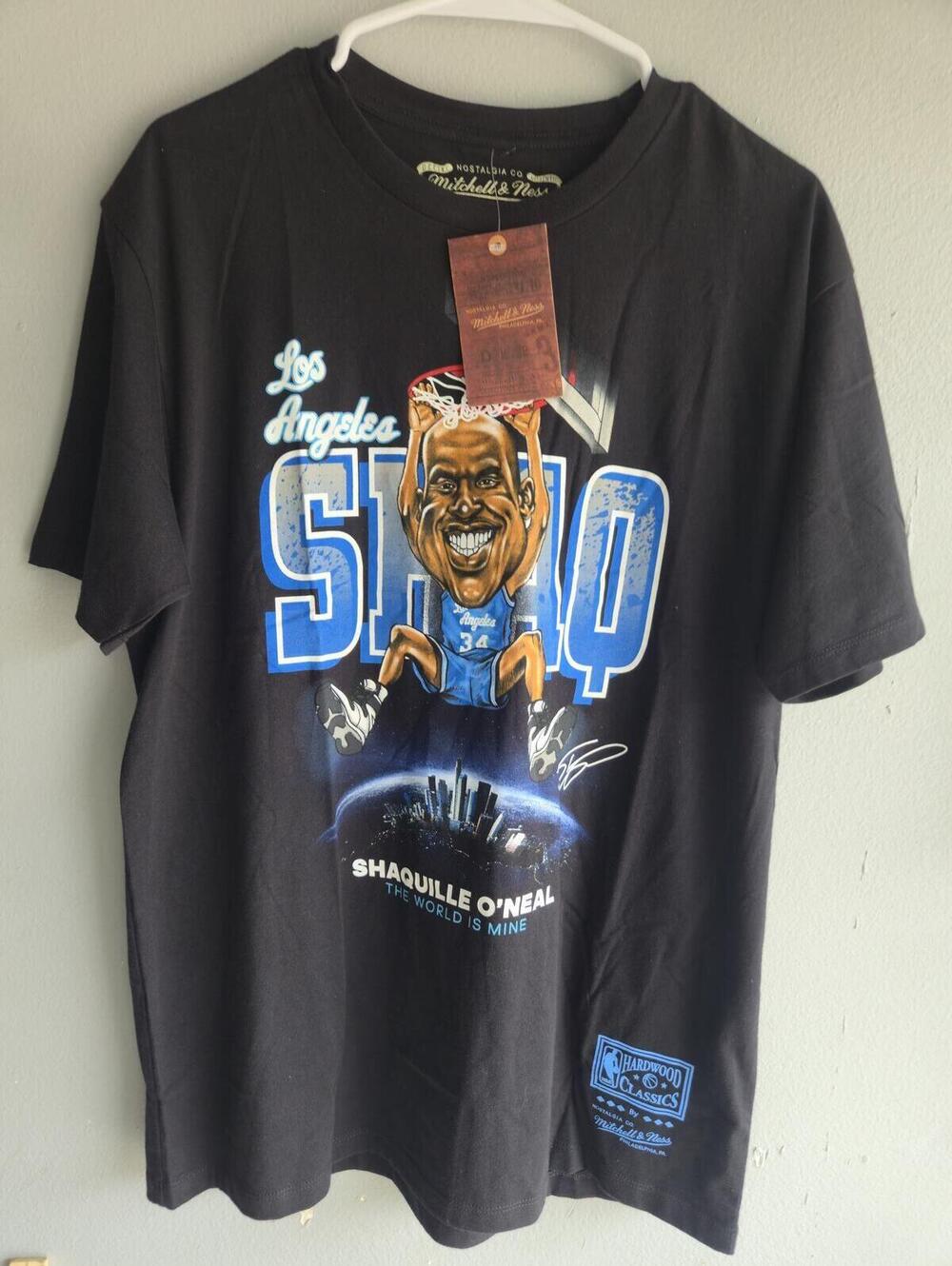 Mitchell & Ness Los Angeles Shaquille O'Neal NBA T-Shirt Size Large NEW WITH TAG